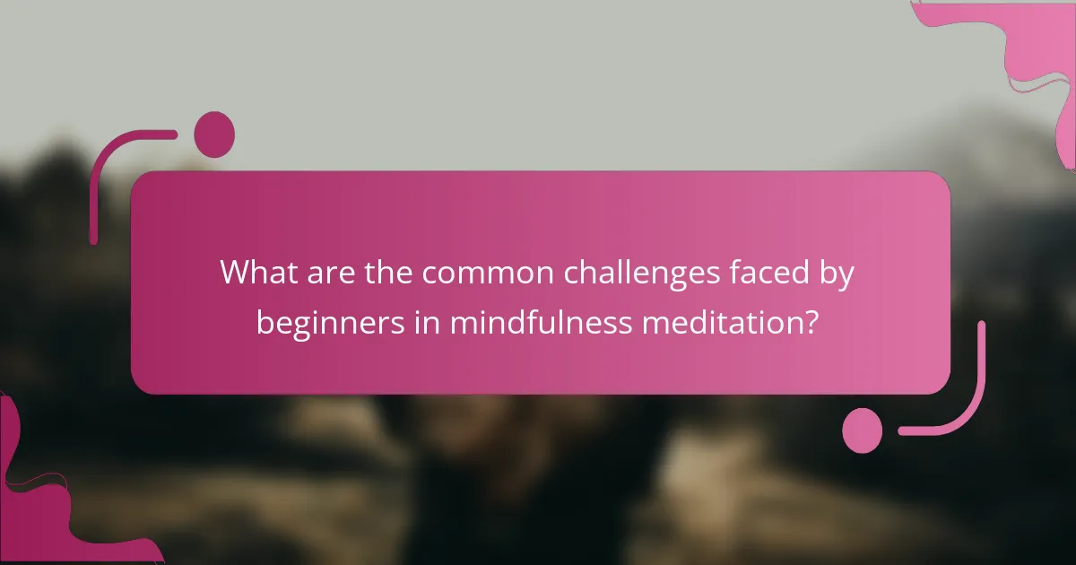 What are the common challenges faced by beginners in mindfulness meditation?